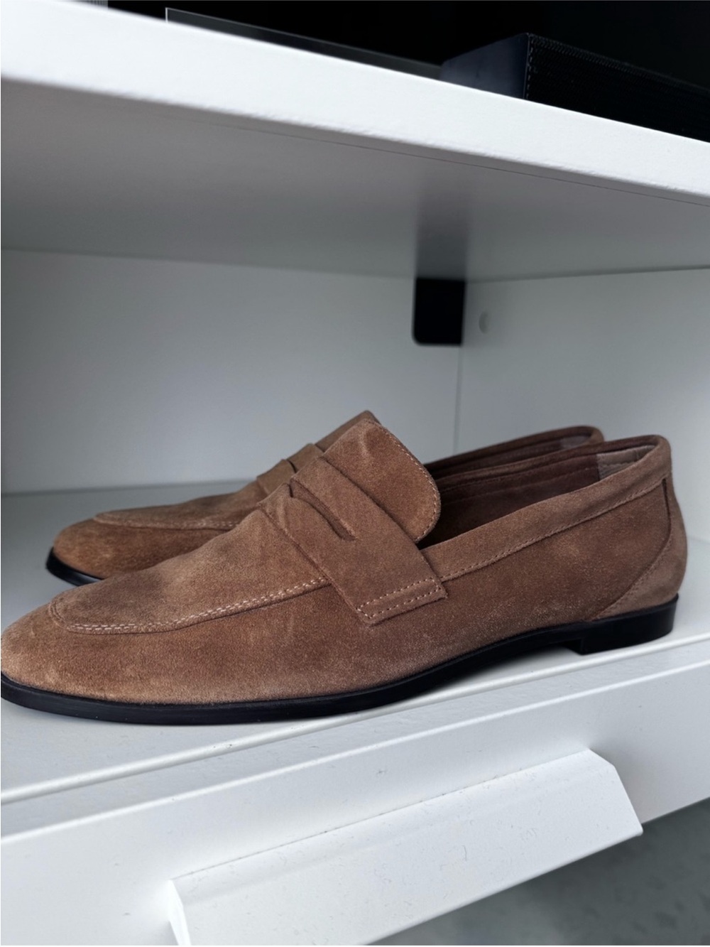 Zara FLAT SPLIT SUEDE
LOAFERS Sand Brown Tan Penny
Loafers Slip On Mule Size 9 - Picture 5 of 10